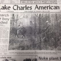 Searching the woods (from American Press newspaper)
